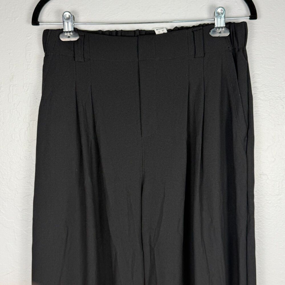 Halara Flex High Waisted Pocket Wide Leg Waffle Work Pants Black L NWT - Picture 4 of 8